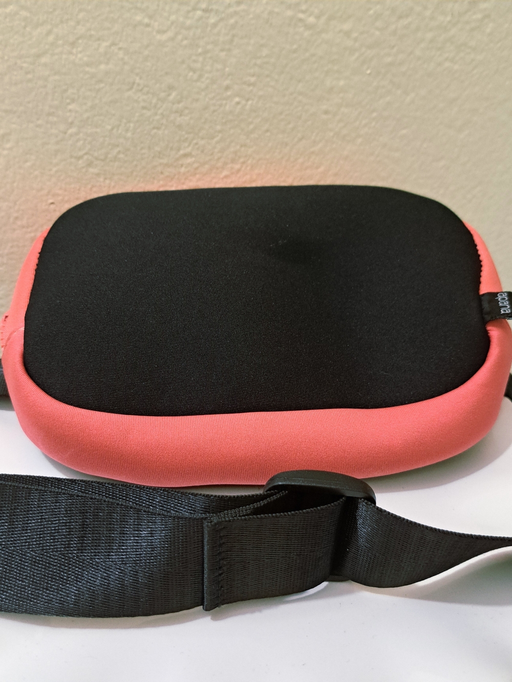 Apana Black and Coral Belt Bag